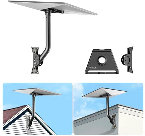 Urmust Starlink Gen 3 Mount, 360°Adjustable Starlink Mount Kit with Pipe Adapter, Starlink Wall Mount Compatible with V3 Starlink Standard Dish, Angle Starlink Roof/Wall Mount Includes Screws