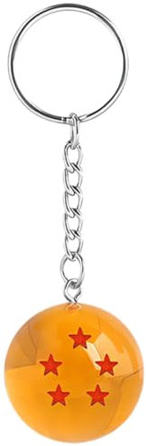 DEZP 1 Pièce 3D Dragon Ball Keychain Ball Key Chain, Porte Clé Pour Dbz Pour Sacs, Téléphones Portables, Clés, Portefeuilles, Cartables(1Étoile) (5 étoiles)