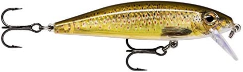 Köder mit Haken Zwei Nr. 10, 0.6-1.2m Schwimmtiefe, 5cm Größe, Lebende Bachforelle, Live Brown Trout