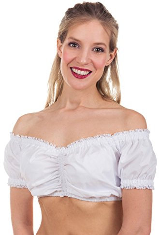 Edelnice Trachtenmode Verschiedene Dirndlblusen Modelle aus Spitze und Baumwolle Gr. 32-54, Irina, 44