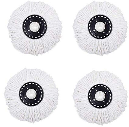 HUAWELL TM 4pcs Microfiber Mop Head Refill For HSN Hurricane Magic Mop 360 Degree Spin Replacement Mophead