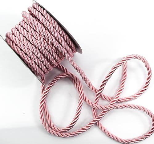 CaPiSo Kordel 10m x 6mm Drehkordel Dekoband Kordelband Schnur Kordelschnur (Rosa)