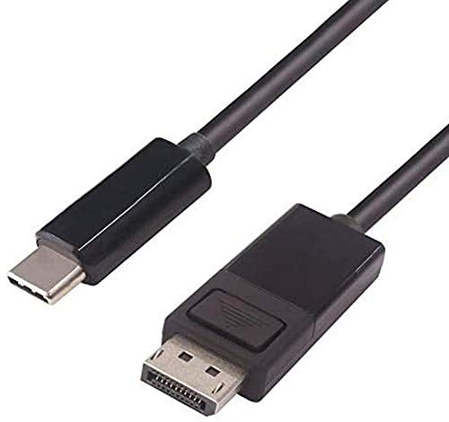 PremiumCord USB-C auf DisplayPort 4K Adapterkabel 2m, USB 3.2 Typ C Stecker auf DP Stecker, Verbindungkabel zu TV, Auflösung 4K 2160p, Full HD 1080p@60Hz, Farbe schwarz