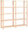 vidaXL 2X Kiefernholz Massiv Lagerregal 5 Böden Standregal Bücherregal Haushaltsregal Küchenregal Kellerregal Büroregal Holzregal 170x38x170cm 500kg