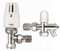 Pegler Bulldog 15mm Drain Off Angled TRV Thermostatic Radiator Valve & Lockshield D/O x 1