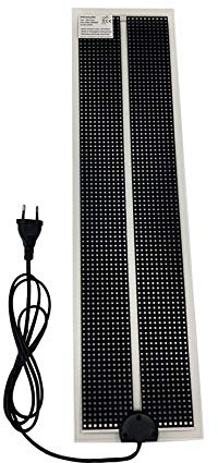 TropicShop Tapis chauffant ultra plat pour terrarium avec câble d'alimentation de 150 cm et prise UE 230 V 15 W 58 x 15 cm