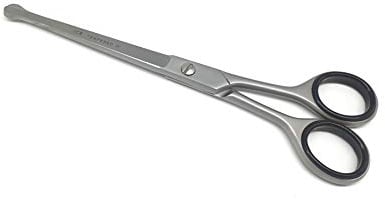 Hundeschere Fellschere-speziell abgerundete Schneide-ca. 16,5 cm lang- rostfreier Edelstahl-ohne Haken-gerade oder gebogene Ausführung erhältlich (16,5 cm-GEREADE)