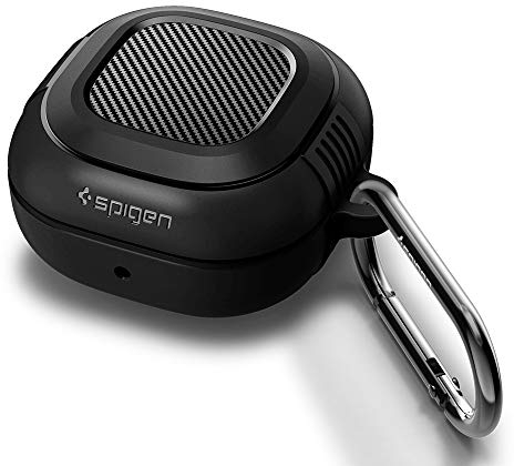 Spigen Custodia rugged Armor compatibile con Samsung Galaxy Buds 2 Pro | Galaxy Buds 2 | Galaxy Buds Pro | Galaxy Buds Live - Nero