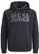 JACK & JONES Herren Hoodie Kapuzenpullover Pullover Hoody JJECORP - S M L XL XXL, Größe:S, Farbe:Black Large Print/W Black 12152840