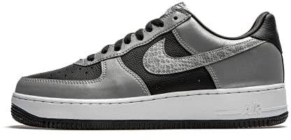 Nike Air Force 1 '07 An20 Herren-Basketballschuhe, schwarz/silberweiß, 43 EU