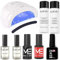 MESAUDA KIT SEMIPERMANENTE per UNGHIE SMALTO GEL POLISH FORNETTO LED 48W + BASE & TOP + ULTRABOND + SOAK OFF REMOVER + CLEANSER SGRASSANTE + NAIL PREP + Smalto MeSauda Me Rosso + OMAGGIO smalto 10 Ml