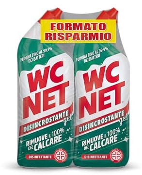 Wc Net - Disincrostante Disinfettante Gel per Sanitari e Superfici, Pulitore Liquido per Wc, 700 ml x 2 Pezzi