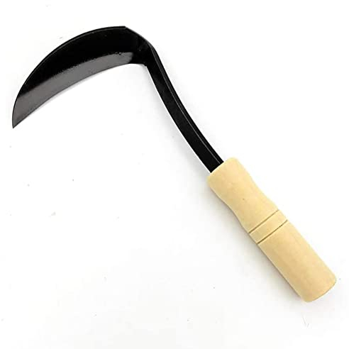 AFuex Falcetto da Giardino per Attrezzi da Giardino - Falcetto a Collo di Serpente Piccolo Perfetto per diserbo e Coltivazione,A