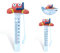 Lot de 2 thermomètres flottants de piscine avec longue corde, thermomètre de température de l'eau avec lectures rapides et précises, parfaits pour bassin, piscine, jacuzzi, spa (crabe)