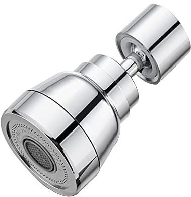 Tap Adapter for Kitchen Tap Spray Head, 360°Swivel Kitchen Sink Tap Extender for M22 External Thread and M24 Internal Thread Equipped with Irregular Adapter for 16mm and 22mm (2-Function)