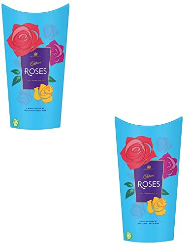 2 x 290 g Rosen, verschiedene Milchschokolade, Haselnuss-Sortimente, Süßigkeiten, Geschenkbox