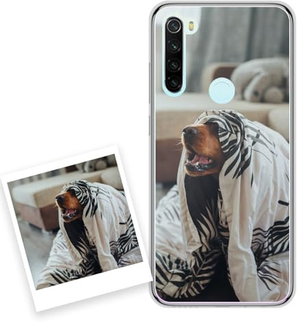 P Pevita Redmi Note 8 Hülle personalisiert mit Foto. Handyhülle aus Silikon selbst gestalten Redmi Note 8. Geschenke personalisiert für Frauen, Valentinstag, Weihnachten