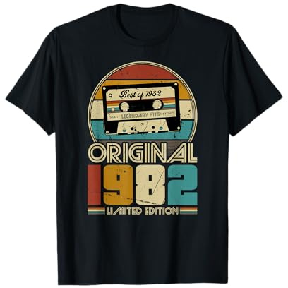 1982 vintage anniversaire rétro édition limitée homme femme cadeau T-Shirt