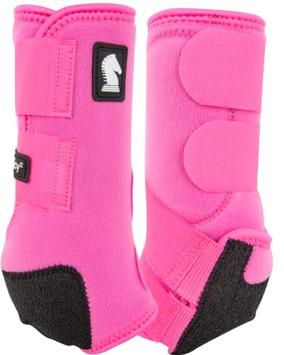 Classic Equine Legacy2 Support Boots, Hind (Hot Pink, Medium)