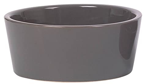Nobby Keramik Napf Hermos, dunkelgrau, Ø 21,5 x 8,0 cm, 2,00 l, 1 Stück