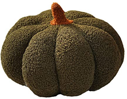 LICHENHAO Kürbis-Dekokissen, Bodenkissen, dekoratives Dekokissen, Sofakissen, Lesekissen, Autokissen (grün, 19,8 cm)
