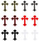 JKJF 12 Stück Kreuz Patches Aufbügeln Bügelbild Mittelalter Gothic Aufnäher Applikation Stickerei für Kleidung Rucksack Schuhe Jacke Jeans Hut Kleid - 6 Farben