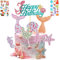Meerjungfrau Tortendeko 11Stk Meerjungfrau Kuchen Deko Mädchen Happy Birthday Meerjungfrau Torten Deko Kindergeburtstag mit Meerjungfrauenflosse Sticker Meerjungfrau Schwanz Seestern für Mermaid Party