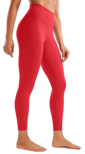 CRZ YOGA Gebürstetes Gefühl Damen Sport Leggings Yogahose High Waist Blickdicht Fitness Leggins Sporthose - 64cm Purpur 40