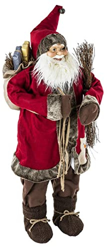 Atmosphera - Stehender traditioneller weihnachtsmann - Dekoration, 120 cm