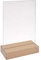 Tischkartenhalter DIN A5 Hoch mit Fuß aus Buchenholz und Plakattasche aus Acrylglas doppelseitig/Werbeaufsteller/T-Aufsteller/Tischaufsteller/Gastronomie - Zeigis®