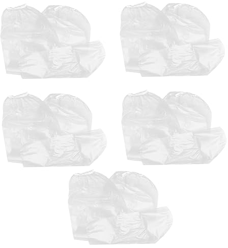 CLISPEED 10Pcs Copriscarpe Copriscarpe In Stivaletti Antiscivolo Copriscarpe Copriscarpe Copriscarpe Usa E Getta Copriscarpe High-Top Stivali Pioggia Trasparenti Pe