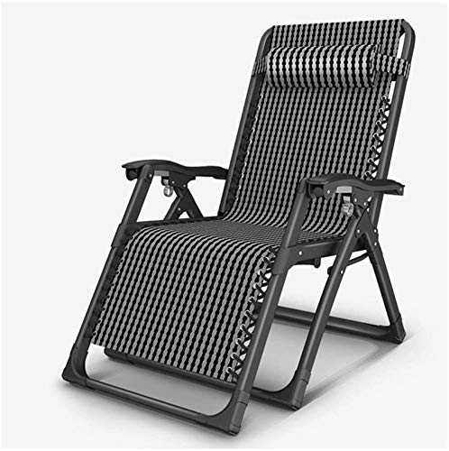 Leichte Schaukelliege, Sonnenliege, Verstellbarer schwarzer Stuhl, Gartenmöbel im Freien, Klappbett für Strand, Pool, Außenterrasse, Campingfüße, Stahlquadrate, max. 200 kg (Größe: Schwarz) Present
