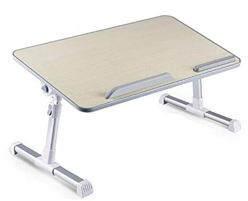 Tisch fürs Bett, Laptop-Betttisch, Mesa De Cama Ajustable En Altura, tragbarer, belüfteter Schoßschreibtisch, verstellbares Notebook, zum Schreiben, Lesen, Arbeiten am Bett/Couch/Sofa, White