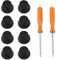 8pcs Game Joystick Thumb Stick Cap Mushroom Head Joystick Cap Black Game Console Joystick Cap Compatible with Nin-ten-do Switch Pro Controller Joystick