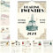 URITIS 2024 Roaring Twenties Kalender, 2024 Lyrischer Kalender, 2024 Wandkalender 12-Monats-Planer, Lyrischer Kalender Wandkalender