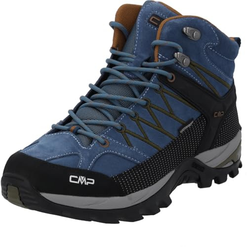 CMP Rigel Mid Trekking Shoes WP, Walking Shoe Herren, Bluestone-Rubber, 46 EU, Bluestone Rubber, 46 EU