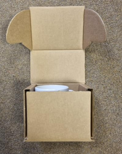 TOASTED Online - Smash Proof 10/11oz Mug Mailing Packing Boxes, Brown Gift Box, Mug Mailer Box (12)