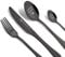 4Pcs Cutlery Set - I Love You Knives and Forks, Engraved Flatware Cutlery Set, Stainless Steel Knife and Fork Sets, Personalised Gifts for Him or Her, Valentine's Day Christmas (Matte Black)