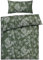 Pure Label Blumen Bettwäsche 135x200 cm mit einem Kissenbezug 40x80 cm - Traumhaft weiches Bettwäsche-Sets 135 x 200 cm in grün aus 100% Baumwolle mit YKK Reißverschluss