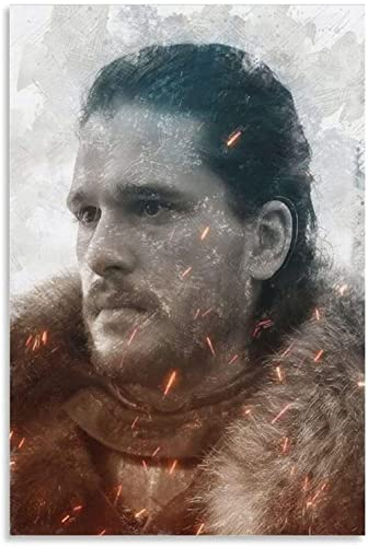 YIFANF Foto Auf Leinwand 30 * 50cm Senza Cornice Film Jon Snow Picture Print Modern Family Bedroom Decor Posters