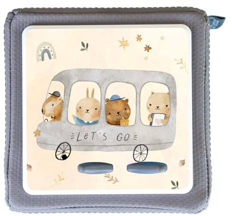 MeinBaby123® Toniebox Schutzfolie Boho | Toniebix Zubehör | Toniebox Aufkleber passgenau & selbstklebend | Toniebox Sticker | Geschenke für Kinder zum Geburtstag (Freunde Bus)