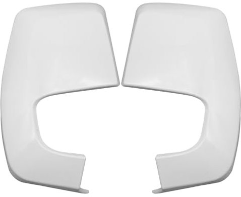Ollanoos 2 Pcs 2064129 White Left and Right Door Mirror Covers, Replacement for Ford Transit Custom 2012-Onwards Tourneo Custom 2012-Onwards, Replaces 1809085 1809084