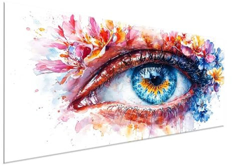 œIl Peinture par Numéros pour Adulte, Kit Peinture Numero Adulte Fleur Peinture Numero pour Adultes Débutants, sans Cadre 50x100cm avec Peintures et Pinceaux, Tableau Decoration Murale, Cadeau Y2-104