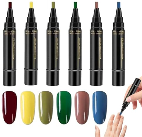 Juegos de esmaltes de uñas para mujeres,Juego de esmaltes de uñas en gel, Kit de arte de esmalte de uñas de secado rápido de 6 colores, Ningunos accesorios ULTRAVIOLETA de la pintura del esmalte de uñ