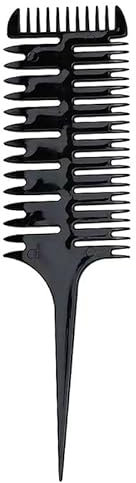 Highlighting Comb - 3 in 1 Hair Dyeing Comb, Rat Tail Hair Comb, Hairdressing Comb For Hair Colour, Professional Weave Weaving Comb, for Hair Highlighting and Dyeing Styling for Men Women Salon