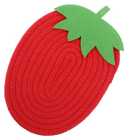 Cabilock Erdbeer Tischset Baumwolle Hitzebeständige Isolierte Schüsselunterlage rutschfest Für Tische Schutz Vor Kratzern Und Flecken