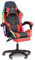 Oyajia Luxury Gaming Chair with Bluetooth Speakers, RGB Lighting,Footrest & Headres, Adjustable Lumbar Support (Red)
