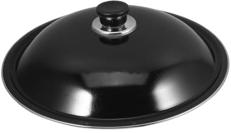Alipis Topfdeckel Universal Topfdeckel Universal Pfannendeckel Wok Abdeckung Universal Pfannendeckel Suppentopfdeckel Schwarze Emaille