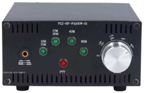 Joselin Amplificateur de Puissance Portable 2MHz à 30MHz 12-15V 100W avec Refroidissement Intelligent et Fonction D'Amplification Court.