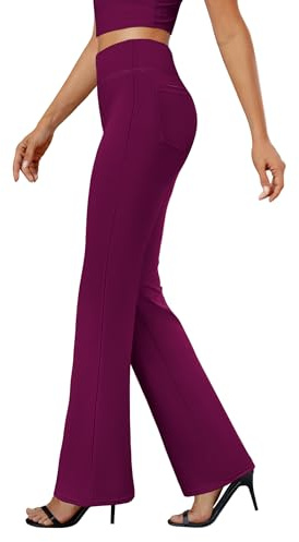 DLOODA Womens Bootcut Dress Pants Business Casual Work Pants with Pockets